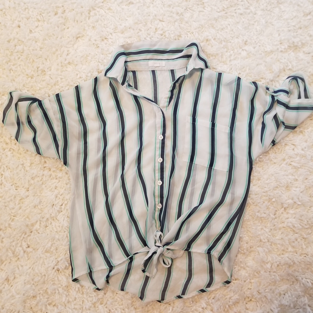 Sold: Sheer buttom up top